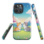 Pastel Meadow Kittens – iPhone Tough Case