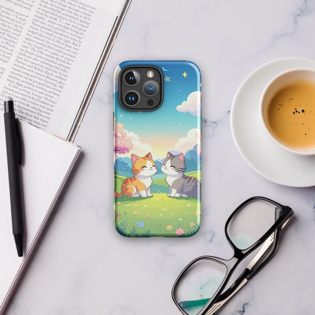Pastel Meadow Kittens – iPhone Tough Case