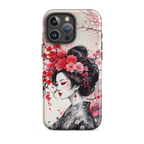 iPhone Tough Case – Geisha  | Floral Ink Shockproof Cover
