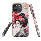 iPhone Tough Case – Geisha  | Floral Ink Shockproof Cover