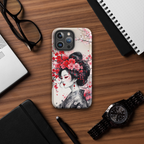 iPhone Tough Case – Geisha  | Floral Ink Shockproof Cover